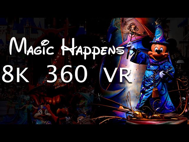 Magic Happens Parade at Disneyland [360 VR 8K footage Night]