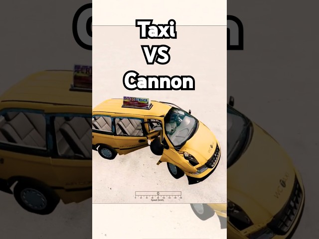 Minivan Taxi VS Cannon | BeamNG.drive | #realistic #destruction #beamngcrashes #crash #random