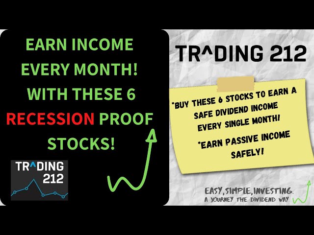 EARN income every month with these 6 RECESSION proof stocks! !| Safe Dividend Stocks|