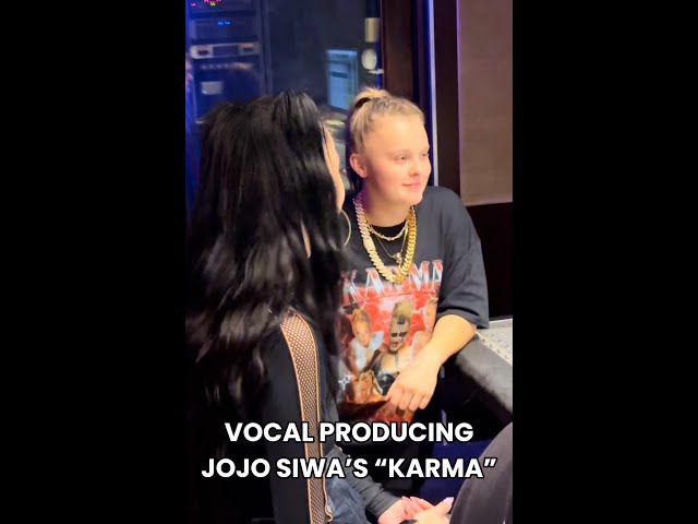 Vocal Producing  @JoJoSiwa "Karma" #behindthesong #vocalproducer #vocalproduction #jojosiwa #shorts