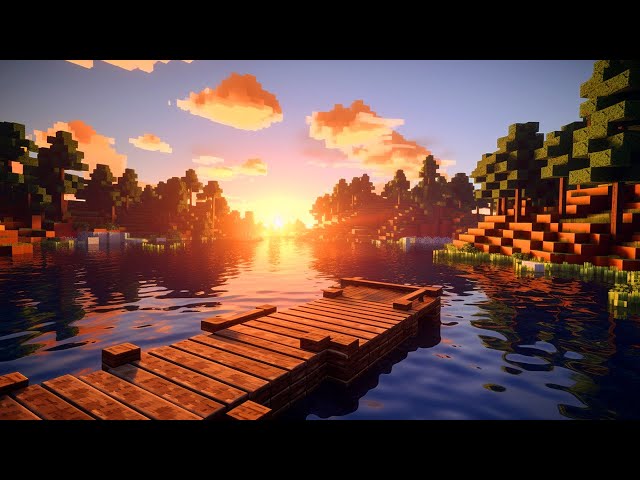 🏞️ Minecraft lake ambience | Minecraft For Studying  | 3 Hours