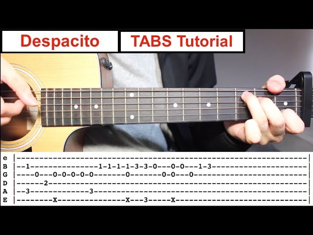 Despacito | Fingerstyle TABS Guitar Lesson (Tutorial) How to play Fingerstyle