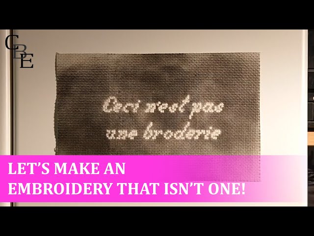 Let's make an embroidery that isn't one!