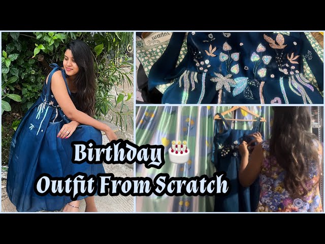 Birthday Outfit From Scratch | Birthday preps | Fashion Designer #outfitfromscratch #birthday #ootd