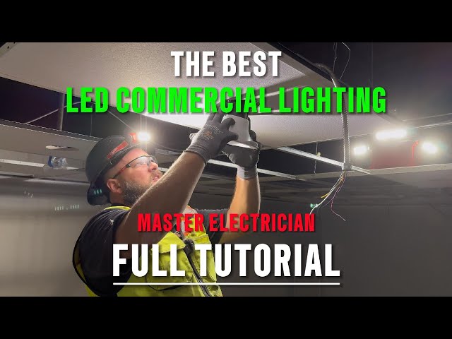 LED Commercial Lighting Installation By MASTER ELECTRICIAN! | Indoor and Outdoor Fixtures