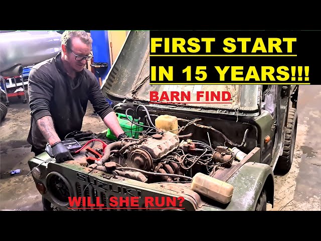 First Engine Start in 15 Years! Barn Find 1980 Suzuki LJ80 Restoration Part 4 - Will it Run?