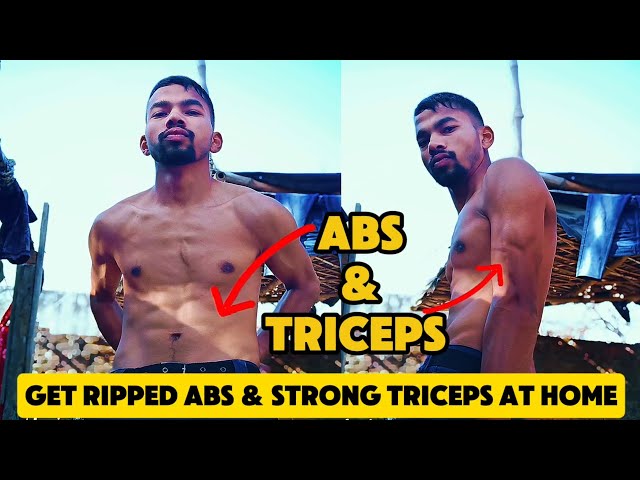 Get Ripped Abs & Strong Triceps at Home