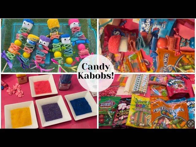 Candy Kabob tutorial! Make Candy Kabobs with me | DIY Candy party favors!