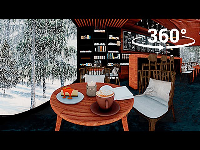 360° VR Coffee Shop Ambience with Smooth Jazz Music