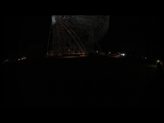 Lovell Telescope projections - Bluedot Festival, Jodrell Bank Radio Observatory, Cheshire, UK, 19-21