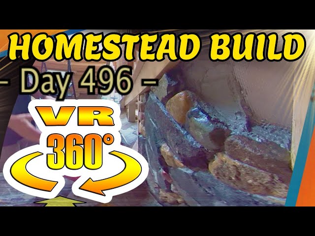 Homestead Building - Finishing the Stone Work Behind the Woodstove