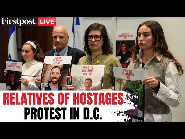 Gaza Hostages LIVE: Family Members of Gaza Hostages Rally Near White House | Israel Hamas Truce|N18G