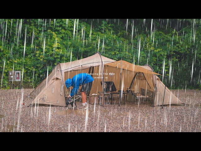 camping in the rain