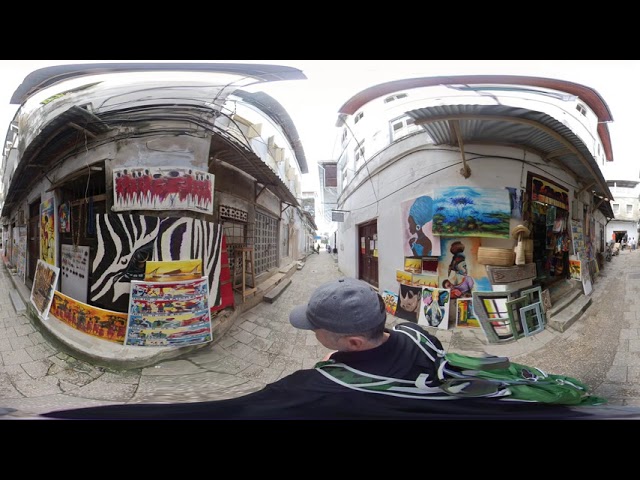 Zanzibar - Stone Town  - Drone Street View with Google Team in 360