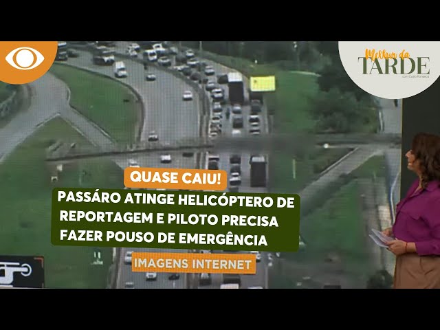 QUASE CAIU! Helicóptero da Globo é atingido  ao vivo e faz pouso de emergência | Melhor da Tarde