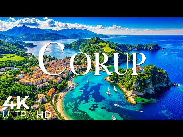 Corfú, Grecia Película de relajación 4K - Música de piano relajante - Paisaje natural