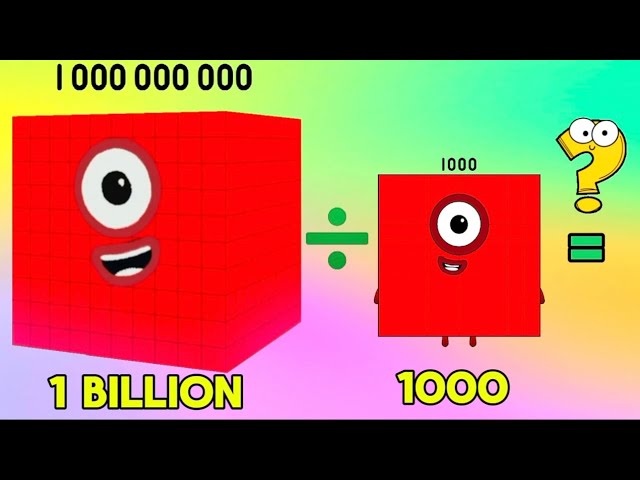 DIVISION OF NUMBERBLOCKS GIANT NUMBERS | DIVIDING BIG NUMBERS BY 1000 | LEARN TO COUNT  hello george