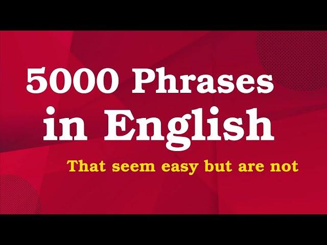 5000 Daily Use English Phrases | Listen | Speak | Learn English | English Conversation Practice