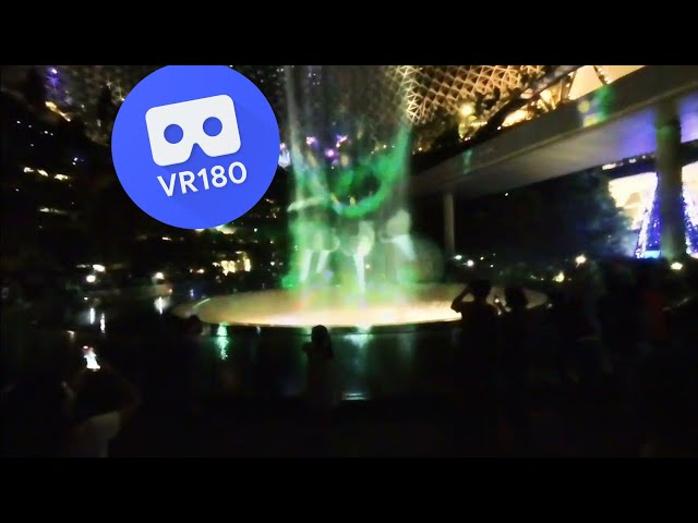 [VR180 VR 3D] Jewel Changi Airport Snowfall & Rain Vortex Light Sound Avatar The Way of Water Show