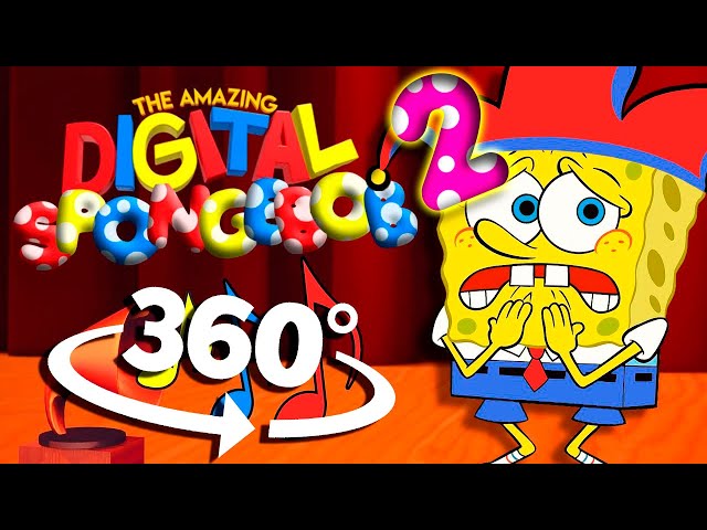 360° VR  THE AMAZING DIGITAL SPONGEBOB 2 - THEME SONG (COVER)