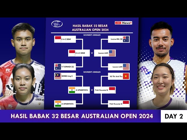 Hasil Babak 32 Besar Australia Open 2024 Day 2 & DRAW BABAK 16 BESAR #australianopen2024