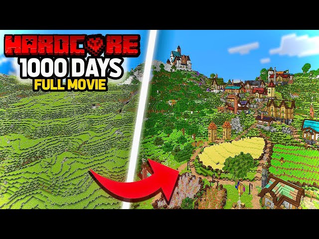 I Survived 1000 Days in Minecraft Hardcore (FULL MOVIE)