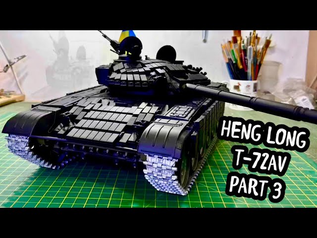 NEW RC Tank Heng Long T-72 ERA modified to Ukrainian T-72AV Part 3