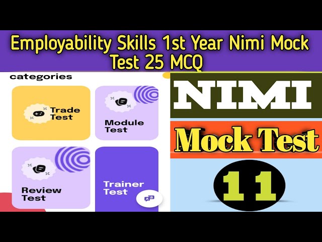 Employability Skills ITI 1st Year |Nimi Mock Test 25 Mcq |Nimi Mock Test - 11 |For ITI Cbt Exam 2025