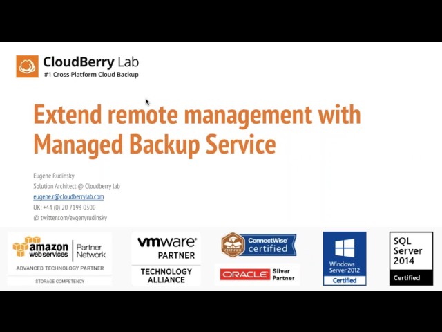 [Webinar] Remote assistance, RDP in Managed Backup Service MBS