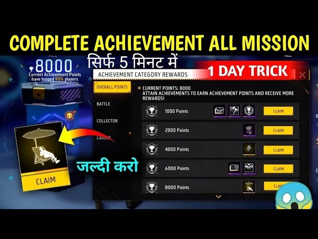 Free Emote Kaise Milega? Hidden Achievement Free Fire | Achievement FreeFire Complete | Achievements