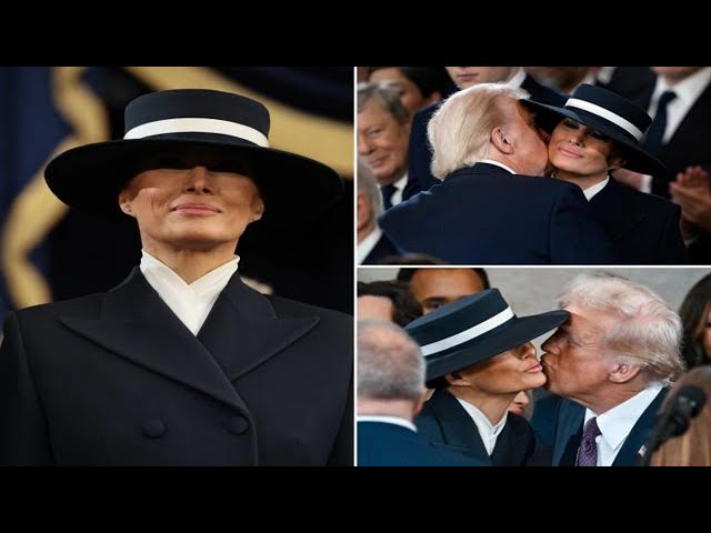 Donald Trump’s air-kiss to Melania at inauguration goes viral — thanks to her hat