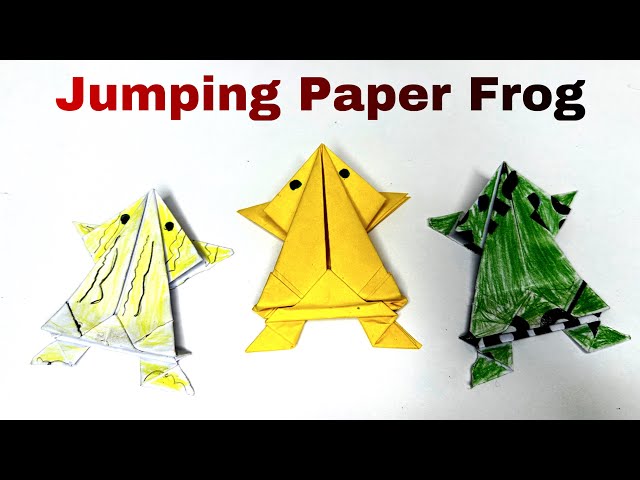 How to make paper frog | How to make origami jumping frog | DIY paper frog | My school Facts