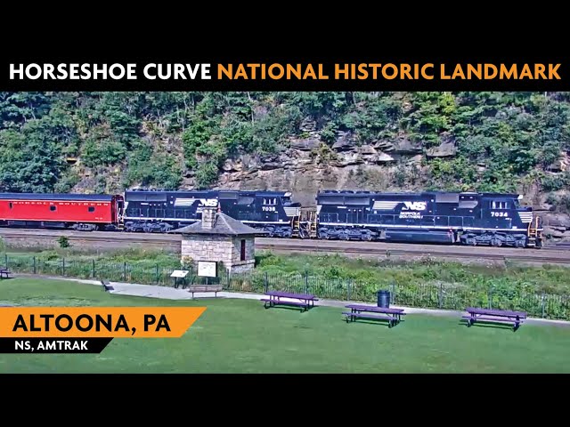 The  Horseshoe Curve National Historic Landmark/Altoona, Pennsylvania, USA | Virtual Railfan LIVE !