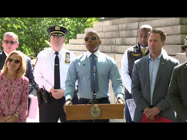 Mayor Eric Adams Makes Announcement at 107th Infantry Memorial