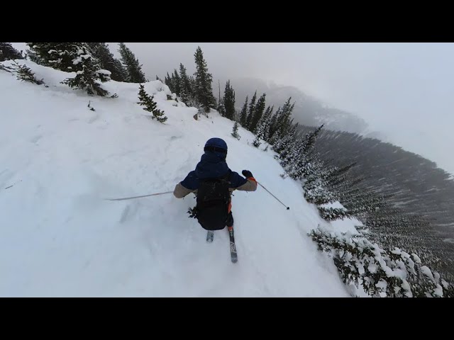 Ski A-Basin's Cornice Run and Bailey Bros. with 360 camera video!