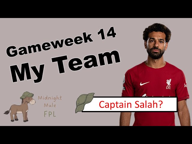 My Gameweek 14 FPL Team Reveal: well, sort of