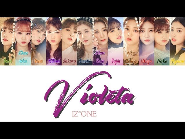 [1 시간 / 1 HOUR LOOP] IZ*ONE (아이즈원) - Violeta (비올레타) - Color Coded Lyrics