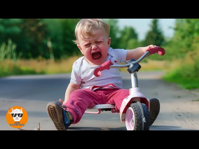 BABY TRICYCLE - SCREAMING Babies in Trouble with Tricycle #2 - Funny Baby Videos | Just Funniest