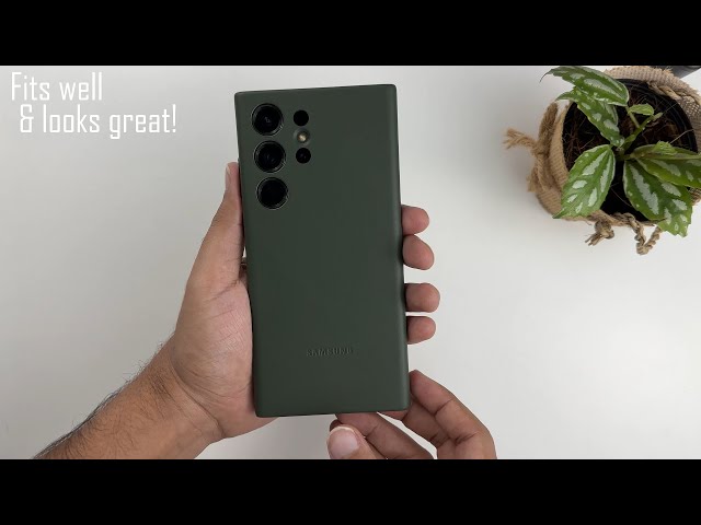 Samsung's official leather case (green) for S23 Ultra! Unboxing + quick look