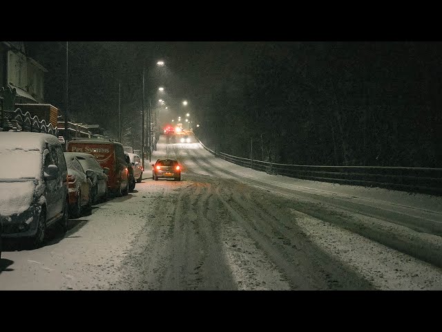 The Snow Storm Has Hit Abertillery South Wales