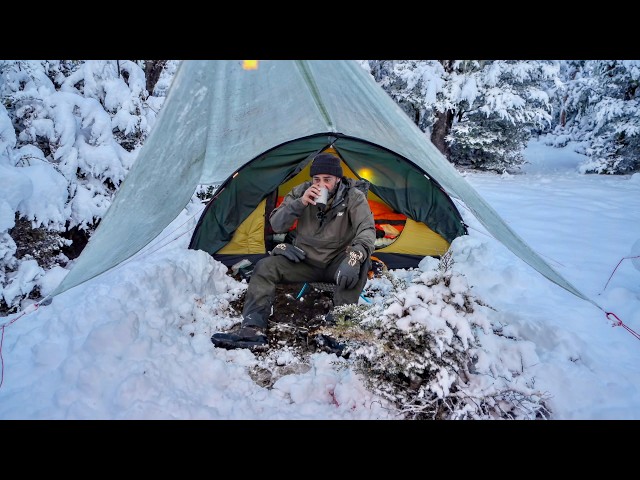 Snow Storm Camping In Winter