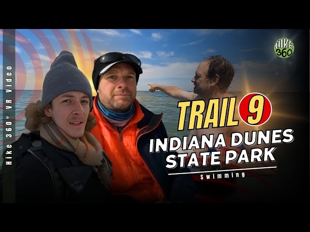 Indiana Dunes State Park - Trail 9 - Swimming (360 VR Video)