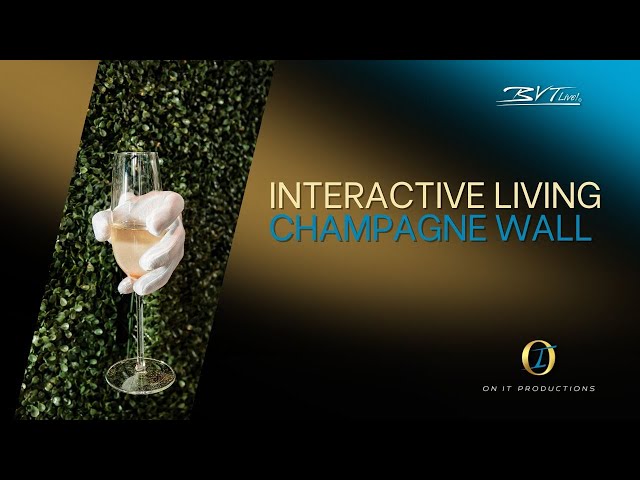 Interactive Living Champagne Hedge Wall for Weddings and Events