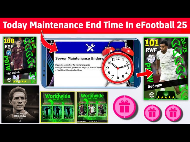 Maintenance End Time Today In eFootball™ 2025 Mobile !! Pes Server Maintenance End Time Today 🤩🔔