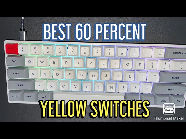 Epomaker Skyloong SK61 60% gaming keyboard unboxing (yellow switches)