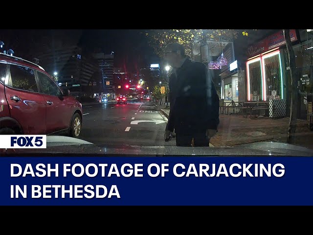 RAW dash footage of carjacking in Bethesda | FOX 5 Exclusive