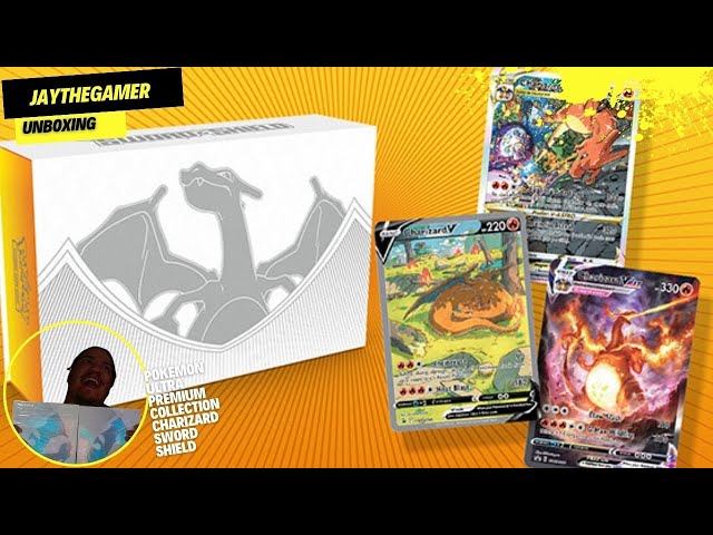 Pokémon Ultra Premium Collection Charizard Sword Shield unboxing live stream!