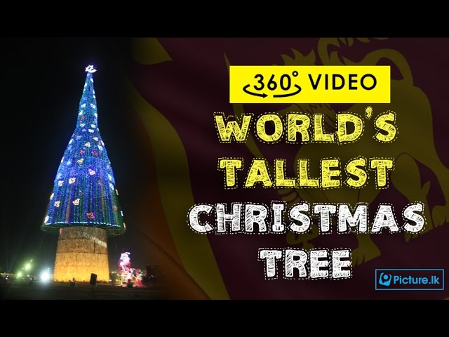 360° VR Video ( 4K )  - World's Tallest Christmas Tree in Sri Lanka - Picture.lk