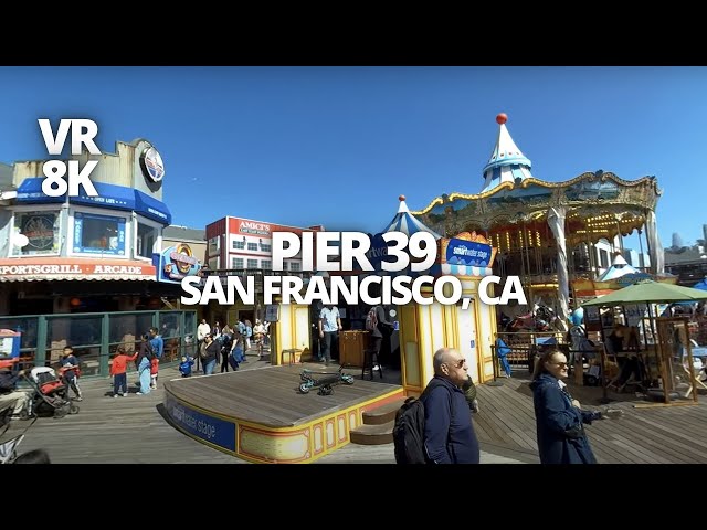 Exploring Pier 39 in San Francisco, CA USA in VR 360° 8K #pier39 #sanfrancisco #pier39sanfrancisco