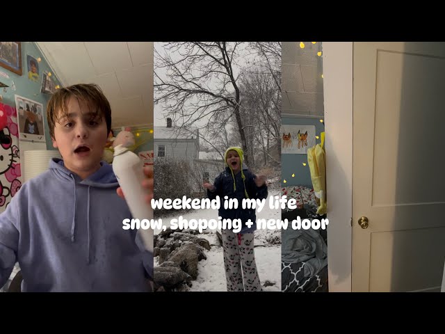 WEEKEND IN MY LIFE! ⭐️💖 GRWM , TikTok ban , snow , shopping, new door & unboxing haul! 💝